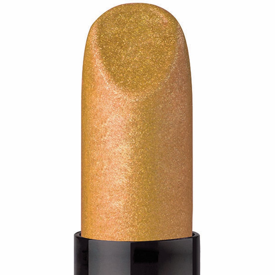 Sequin sparkling gold luxury lipstick with a hydrating finish