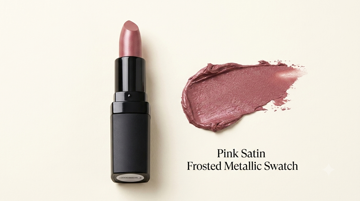 Pink Satin Frosted Metallic Lipstick