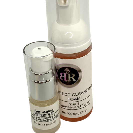 Oil free 2 in 1 gentle cleanser with collagen and anti aging moisturizer