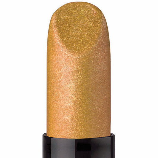 Sequin sparkling gold luxury lipstick with a hydrating finish